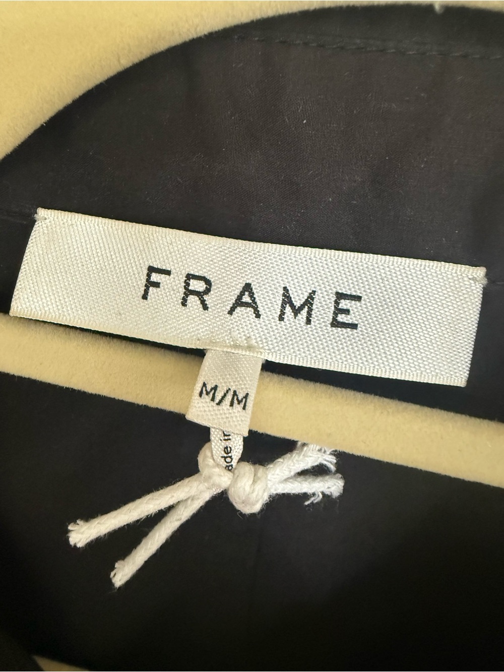 FRAME Black Seam Detail Cotton Poplin Shirt Dress - Picture 6 of 6